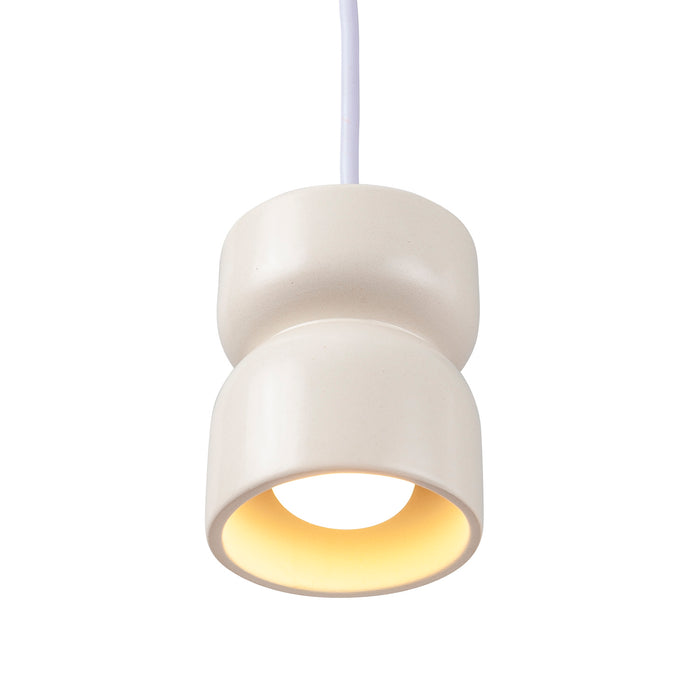 Justice Designs - CER-6500-MAT-DBRZ-WTCD - One Light Pendant - Radiance Collection - Matte White