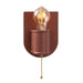 Justice Designs - CER-7031-CLAY-BRSS - One Light Wall Sconce - American Classics - Canyon Clay