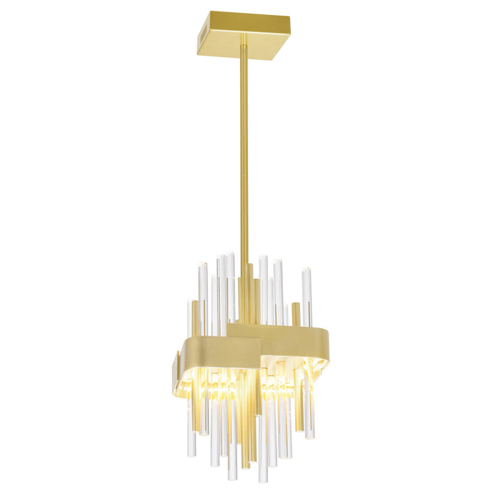 CWI Lighting - 1245P8-602 - LED Mini Pendant - Millipede - Satin Gold