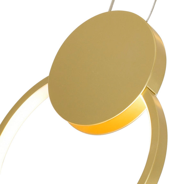 CWI Lighting - 1297P12-1-602 - LED Mini Pendant - Pulley - Satin Gold