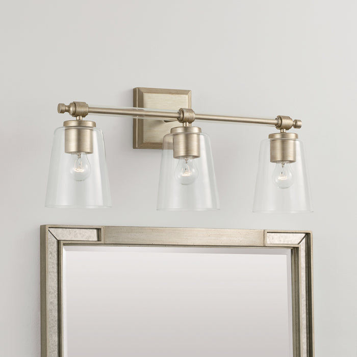Capital Lighting - 144831BS-523 - Three Light Vanity - Breigh - Brushed Champagne