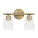 Capital Lighting - 145021AD-524 - Two Light Vanity - Dena - Aged Brass