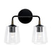 Capital Lighting - 145621KB-530 - Two Light Vanity - Amara - Matte Black with Brass