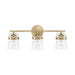 Capital Lighting - 147031AD-534 - Three Light Vanity - Madison - Aged Brass