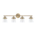 Capital Lighting - 147041AD-534 - Four Light Vanity - Madison - Aged Brass