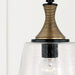 Capital Lighting - 345611KB - One Light Pendant - Amara - Matte Black with Brass