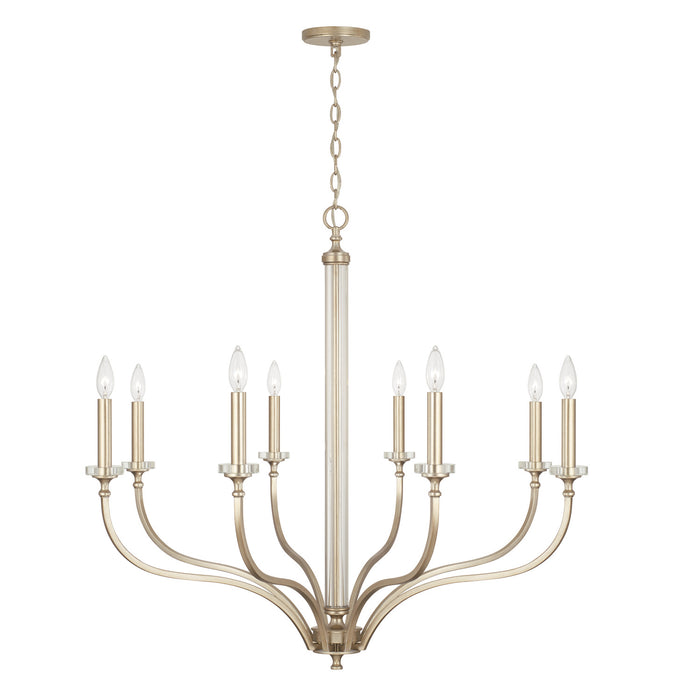 Capital Lighting - 444881BS - Eight Light Chandelier - Breigh - Brushed Champagne