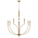 Capital Lighting - 445901AD - Ten Light Chandelier - Holden - Aged Brass