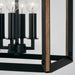 Capital Lighting - 545441KD - Four Light Foyer Pendant - Rowe - Matte Black and Brown Wood