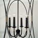 Capital Lighting - 545641KB - Four Light Foyer Pendant - Amara - Matte Black with Brass