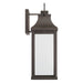 Capital Lighting - 946431OZ-GL - One Light Outdoor Wall Lantern - Bradford - Oiled Bronze