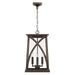 Capital Lighting - 946542OZ - Four Light Outdoor Hanging Lantern - Marshall - Oiled Bronze