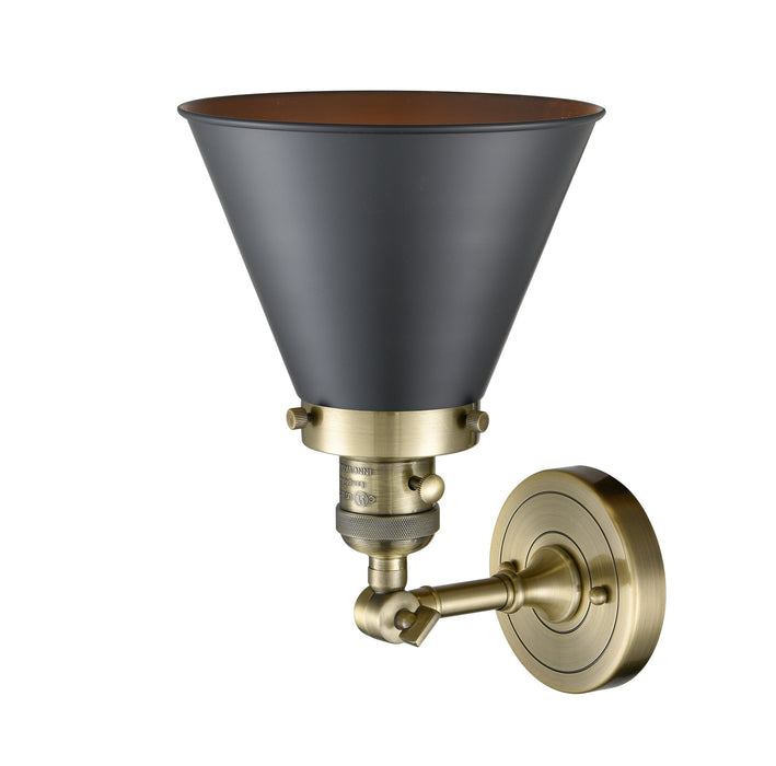 Innovations - 203SW-AB-M13-BK - One Light Wall Sconce - Franklin Restoration - Antique Brass