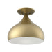 Livex Lighting - 40980-01 - One Light Semi-Flush Mount - Amador - Antique Brass