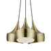 Livex Lighting - 40993-01 - Three Light Pendant - Waldorf - Antique Brass