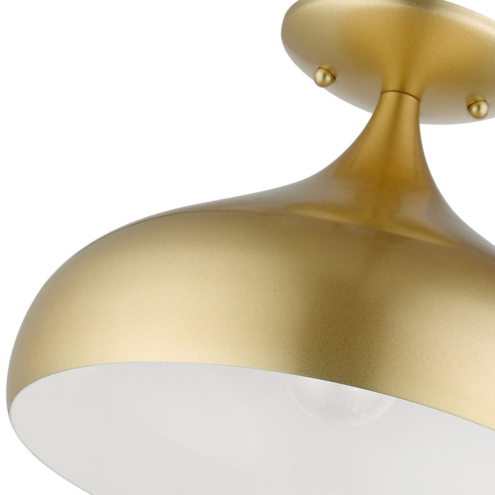 Livex Lighting - 41050-33 - One Light Semi-Flush Mount - Amador - Soft Gold