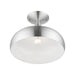 Livex Lighting - 41050-66 - One Light Semi-Flush Mount - Amador - Brushed Aluminum