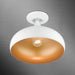 Livex Lighting - 41050-69 - One Light Semi-Flush Mount - Amador - Shiny White w/ Polished Chromes