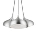 Livex Lighting - 41053-66 - Three Light Pendant - Amador - Brushed Aluminum w/ Polished Chromes