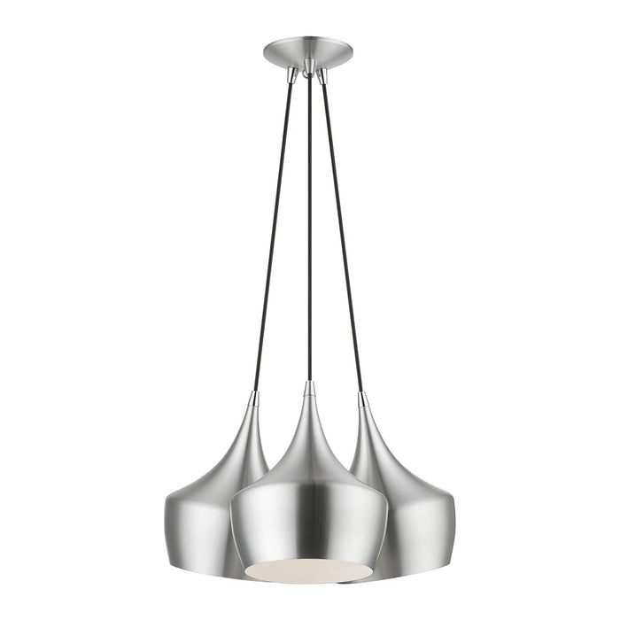Livex Lighting - 41083-66 - Three Light Pendant - Waldorf - Brushed Aluminum