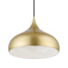 Livex Lighting - 41172-33 - One Light Pendant - Amador - Soft Gold w/ Polished Brasss