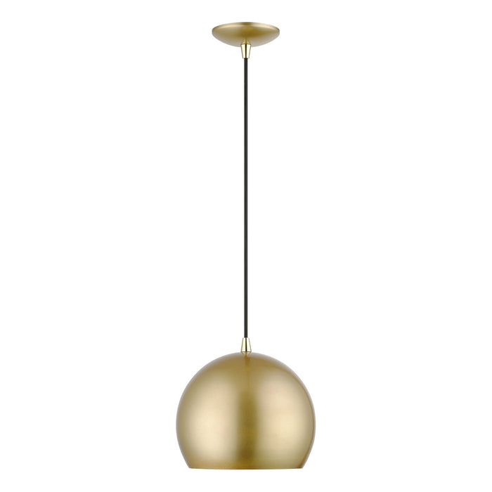 Livex Lighting - 41181-33 - One Light Pendant - Piedmont - Soft Gold w/ Polished Brasss