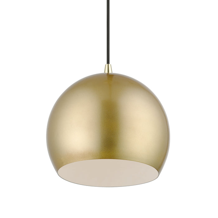 Livex Lighting - 41181-33 - One Light Pendant - Piedmont - Soft Gold w/ Polished Brasss