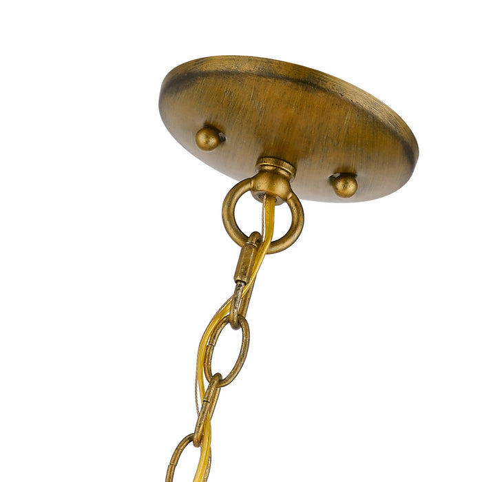 Livex Lighting - 41775-48 - Five Light Pendant - Edinburgh - Antique Gold Leaf