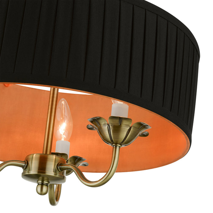 Livex Lighting - 41863-01 - Three Light Pendant - Harrington - Antique Brass