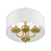 Livex Lighting - 42987-33 - Three Light Semi-Flush Mount - Brookdale - Soft Gold