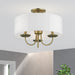 Livex Lighting - 42989-01 - Three Light Semi-Flush Mount - Brookdale - Antique Brass