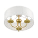 Livex Lighting - 42989-33 - Three Light Semi-Flush Mount - Brookdale - Soft Gold