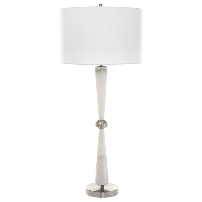 Uttermost - 30064 - One Light Table Lamp - Hourglass - Brushed Nickel