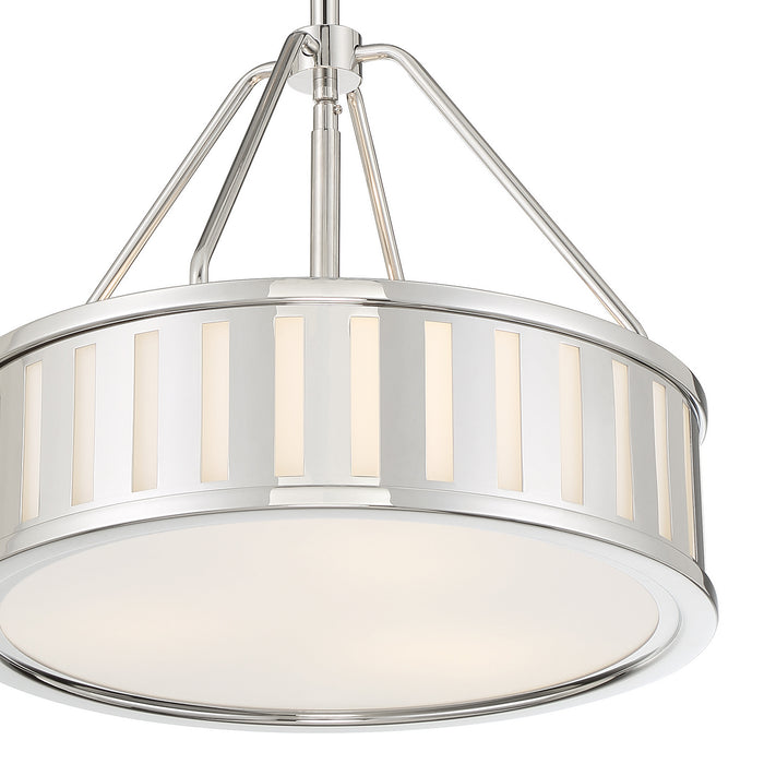 Crystorama - KEN-8303-PN - Three Light Pendant - Kendal - Polished Nickel