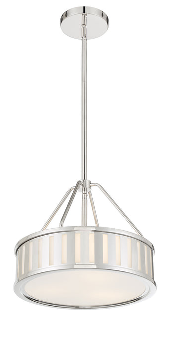 Crystorama - KEN-8303-PN - Three Light Pendant - Kendal - Polished Nickel