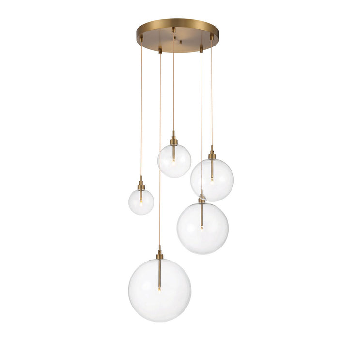 Meridian - M10099NB - LED Pendant - Natural Brass