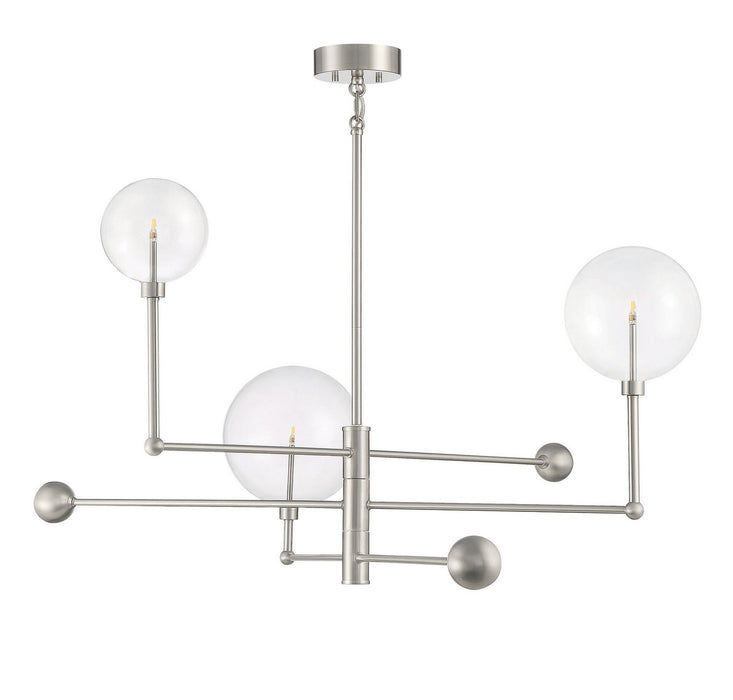 Meridian - M100100BN - LED Chandelier - Brushed Nickel