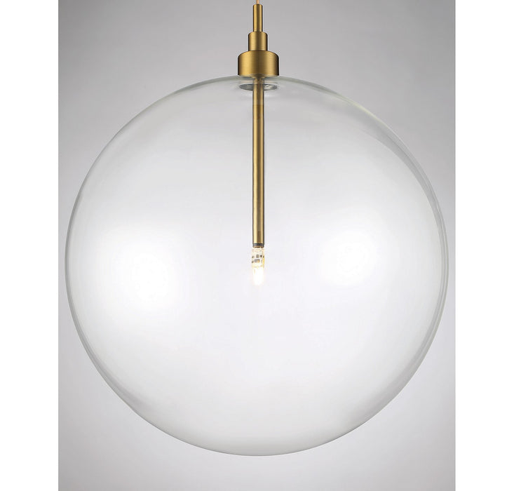 Meridian - M70114NB - LED Pendant - Natural Brass