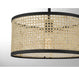 Meridian - M7018MBK - One Light Pendant - Natural Cane with Matte Black