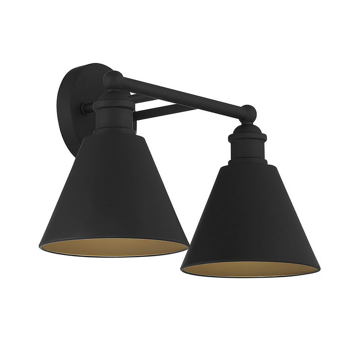 Meridian - M80063MBK - Two Light Bathroom Vanity Light - Matte Black