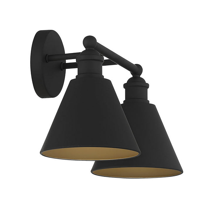 Meridian - M80063MBK - Two Light Bathroom Vanity Light - Matte Black