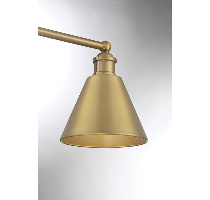 Meridian - M80064NB - Three Light Bathroom Vanity Light - Natural Brass