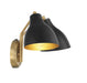 Meridian - M90075MBKNB - Two Light Wall Sconce - Matte Black with Natural Brass