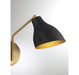 Meridian - M90075MBKNB - Two Light Wall Sconce - Matte Black with Natural Brass