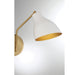 Meridian - M90075WHNB - Two Light Wall Sconce - White with Natural Brass