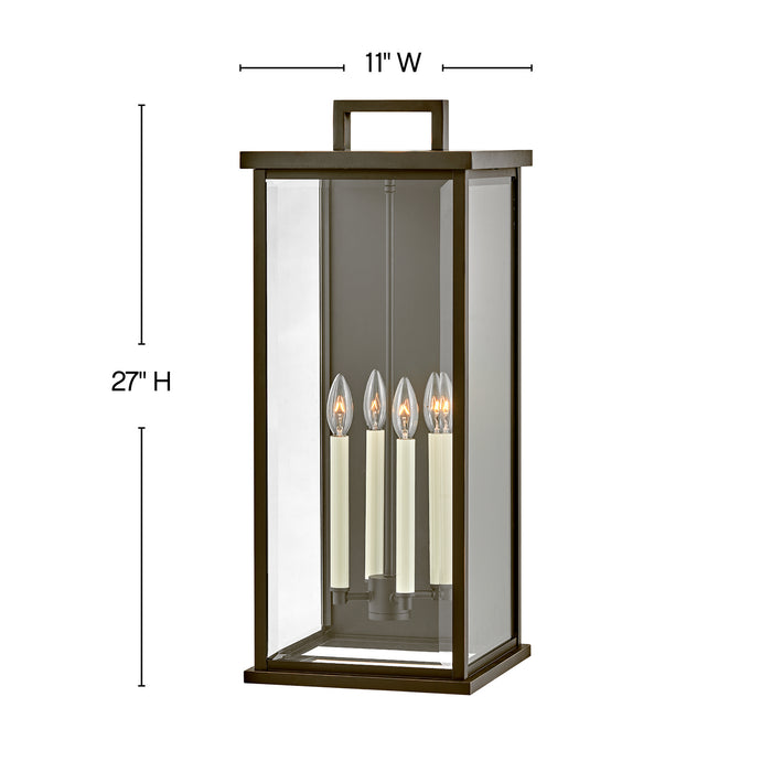 Hinkley - 20018OZ - Four Light Wall Mount - Weymouth - Oil Rubbed Bronze
