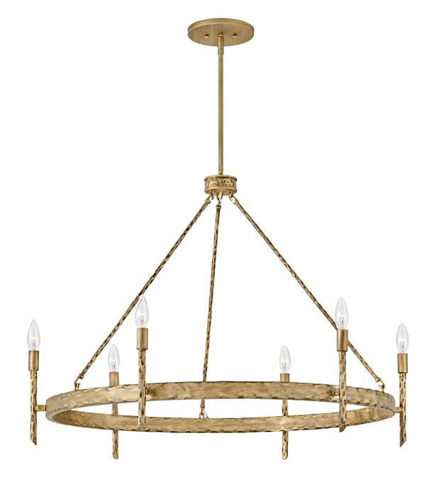 Hinkley - 3678CPG - Six Light Chandelier - Tress - Champagne Gold