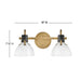 Hinkley - 51112HB - Two Light Vanity - Argo - Heritage Brass