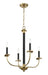 Craftmade - 54824-FBSB - Four Light Chandelier - Stanza - Flat Black/Satin Brass