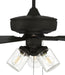 Craftmade - OP104FB5 - 52``Outdoor Ceiling Fan - Outdoor Pro Plus 104 Clear 3 Light Kit - Flat Black